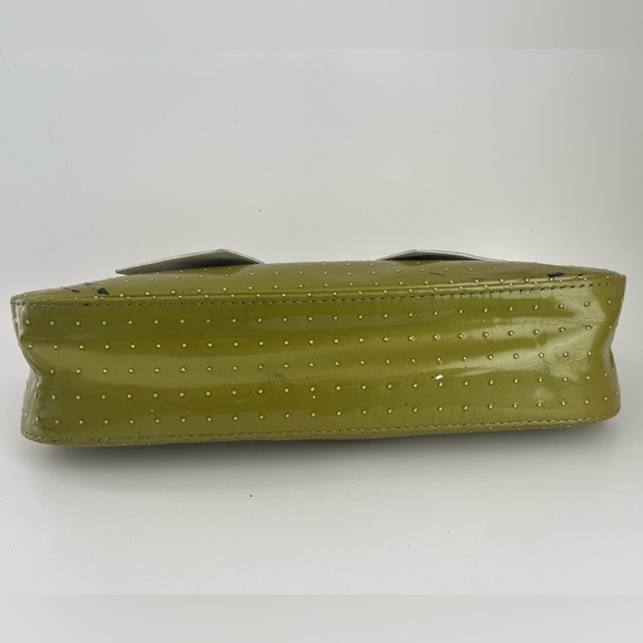 RARE vintage Isabella Fiore ostrich patent leather clutch - Picture 10 of 12